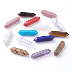 Gemstone Two Point Bullet Beads