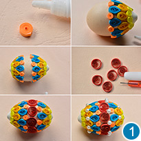 Colorful Quilling Easter Eggs for Kids